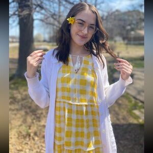 Yellow Plaid Dress